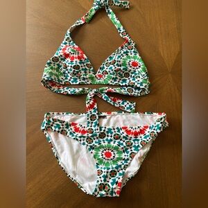 Vintage Old Navy Geometric Floral Bikini Set